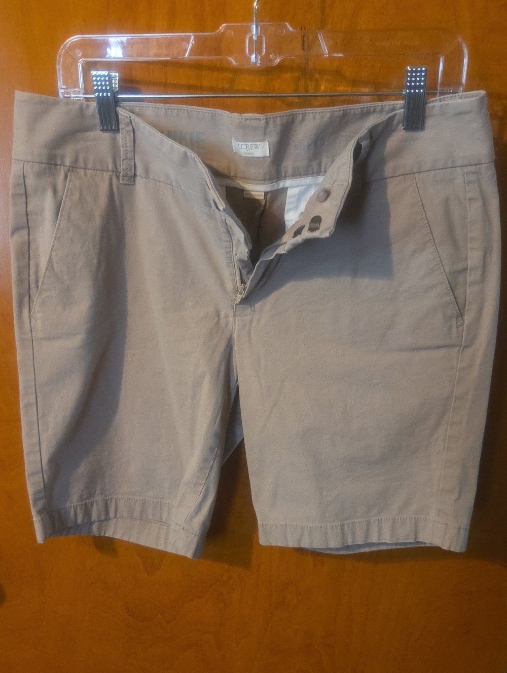 J. Crew Stretch Shorts in Taupe